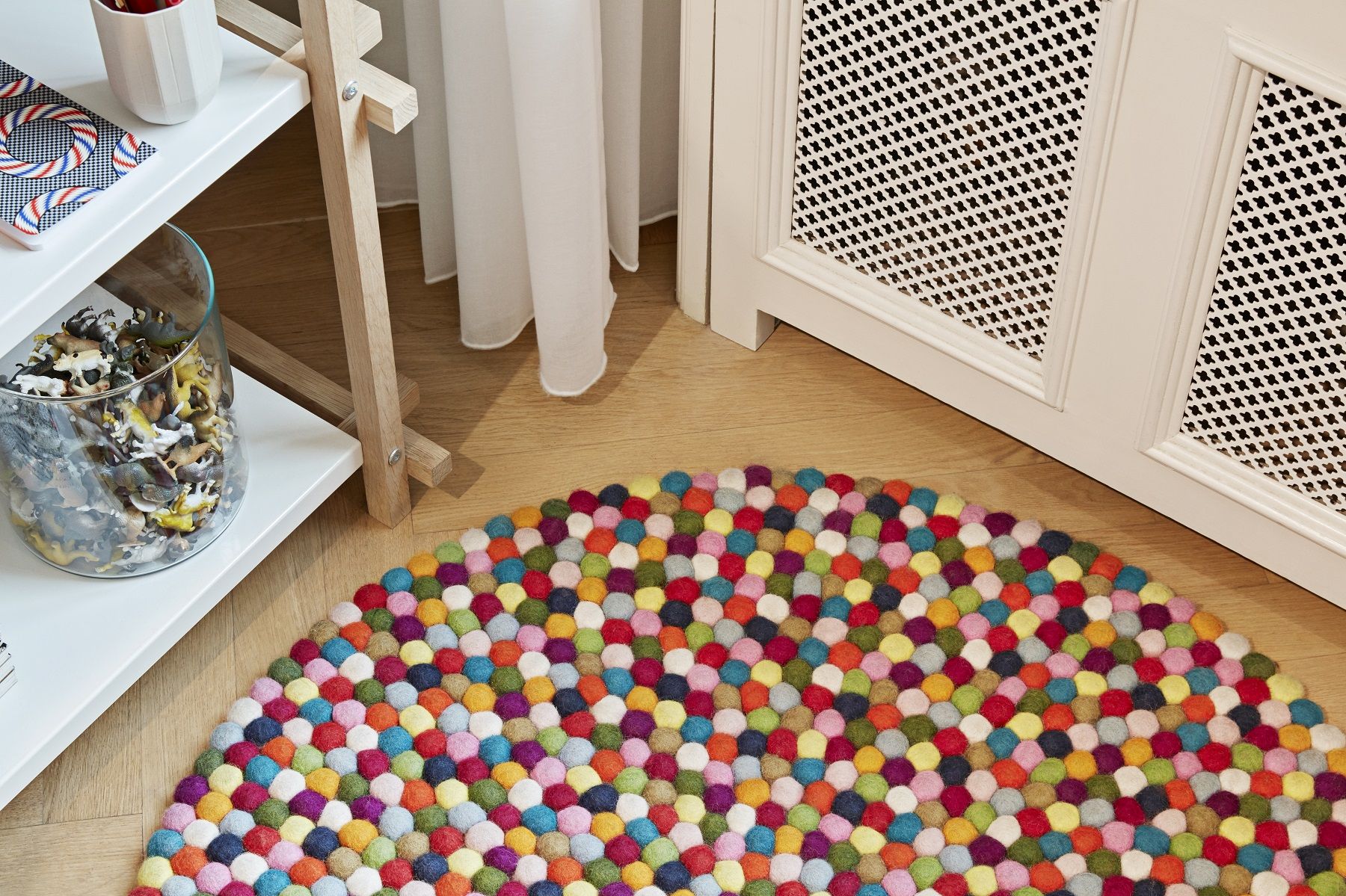Pinocchio Teppich Ø140 cm Multicolor Hay