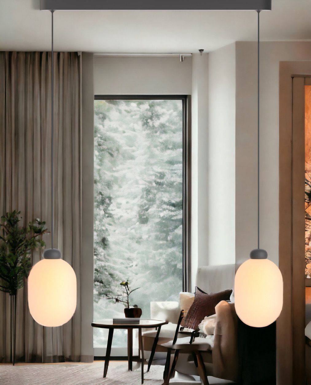 Sun Duo Pendelleuchte Grau