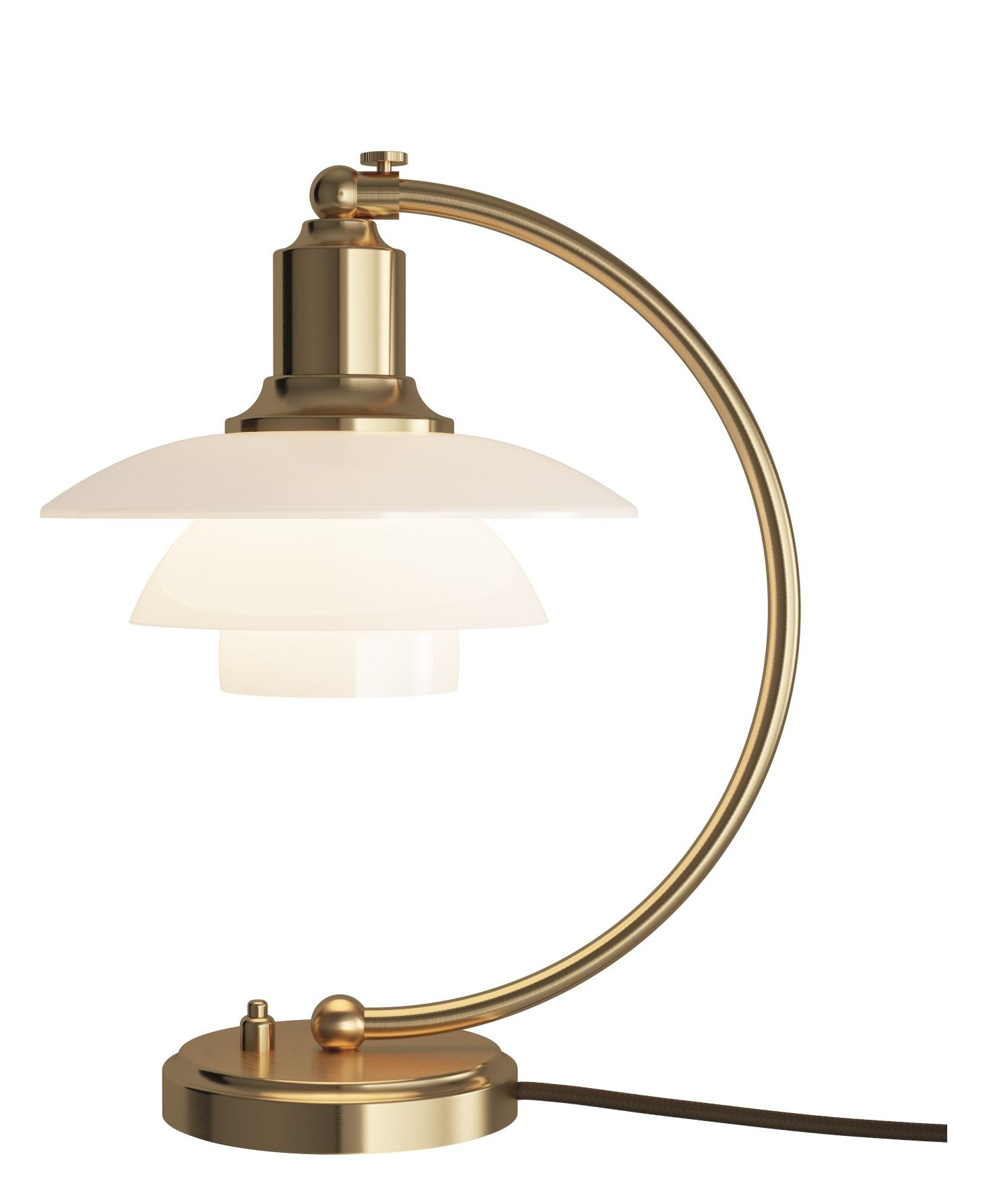 PH 2/2 Luna Tischleuchte Messing / Opal Glas Louis Poulsen LIMITED EDITION