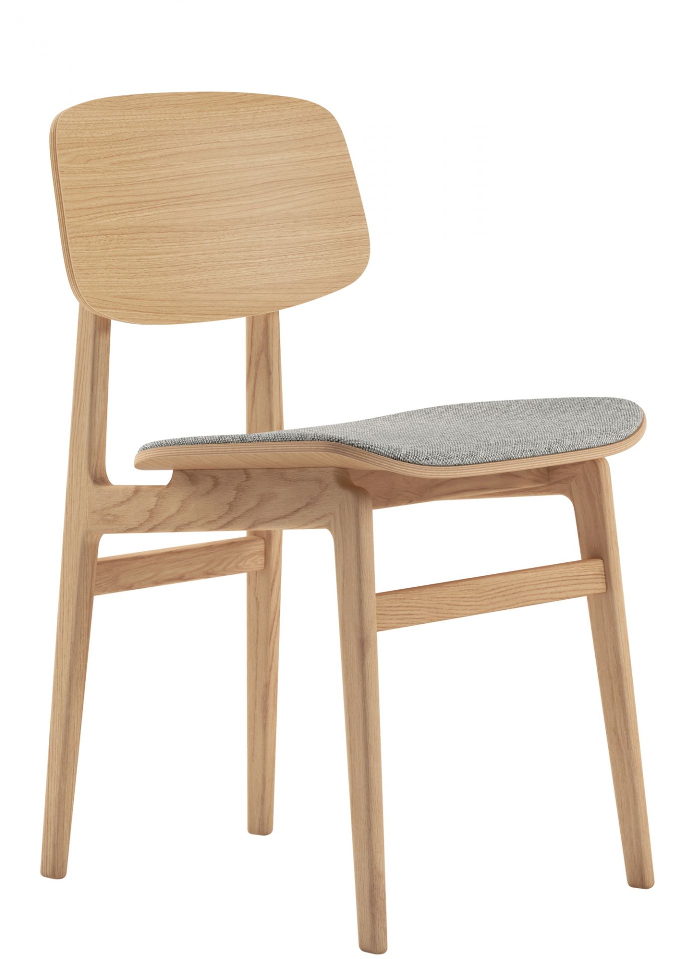 NY11 New York Dining Chair Stuhl gepolstert NORR11-Eiche Natur Dunes Leder Camel