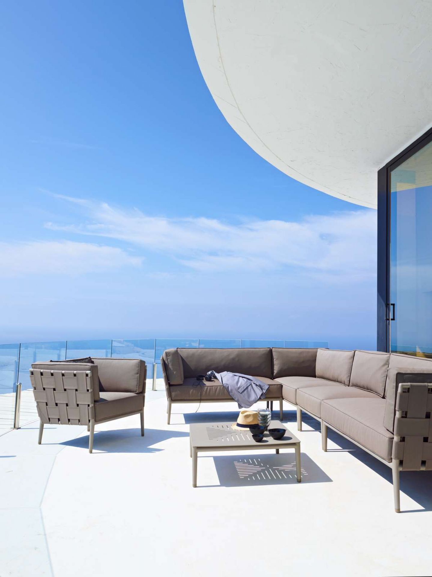 Conic Lounge Outdoor Sessel grau Cane-Line