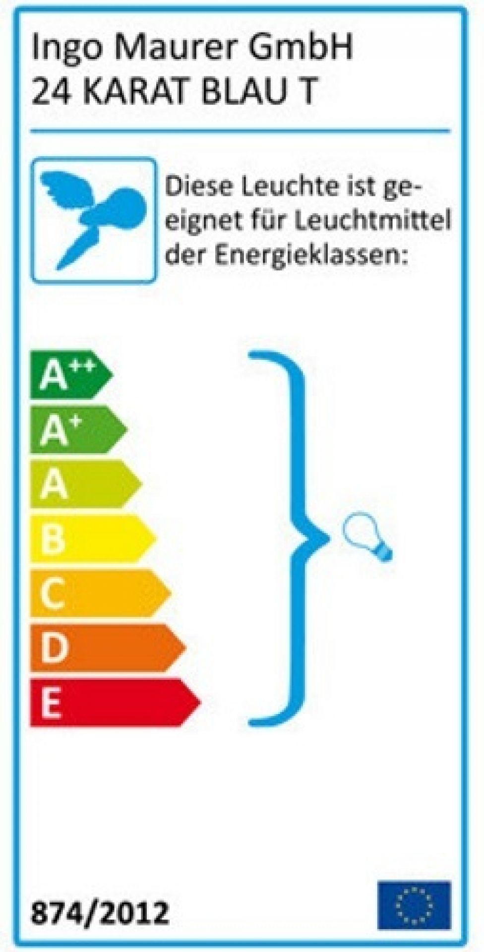 24 Karat Blau T Tischleuchte Ingo Maurer