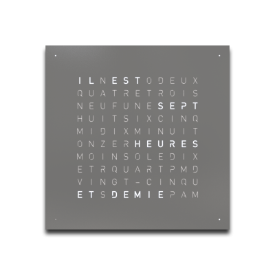 Frontcover für Earth 45 Wanduhr / Zeitobjekt Französisch QLOCKTWO