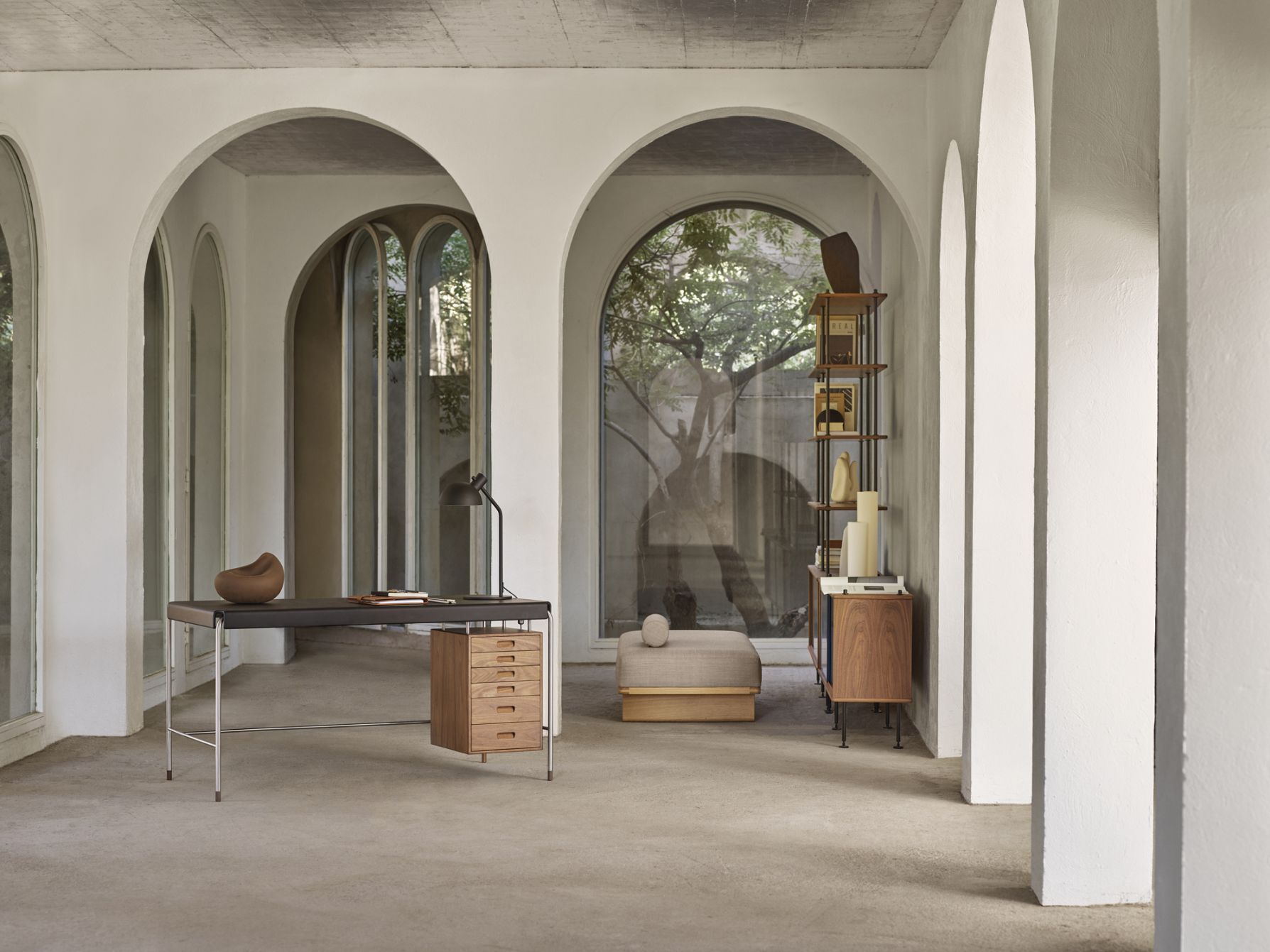 AJ52 Society Table Arbeitstisch Eiche geölt B140 Carl Hansen & Søn