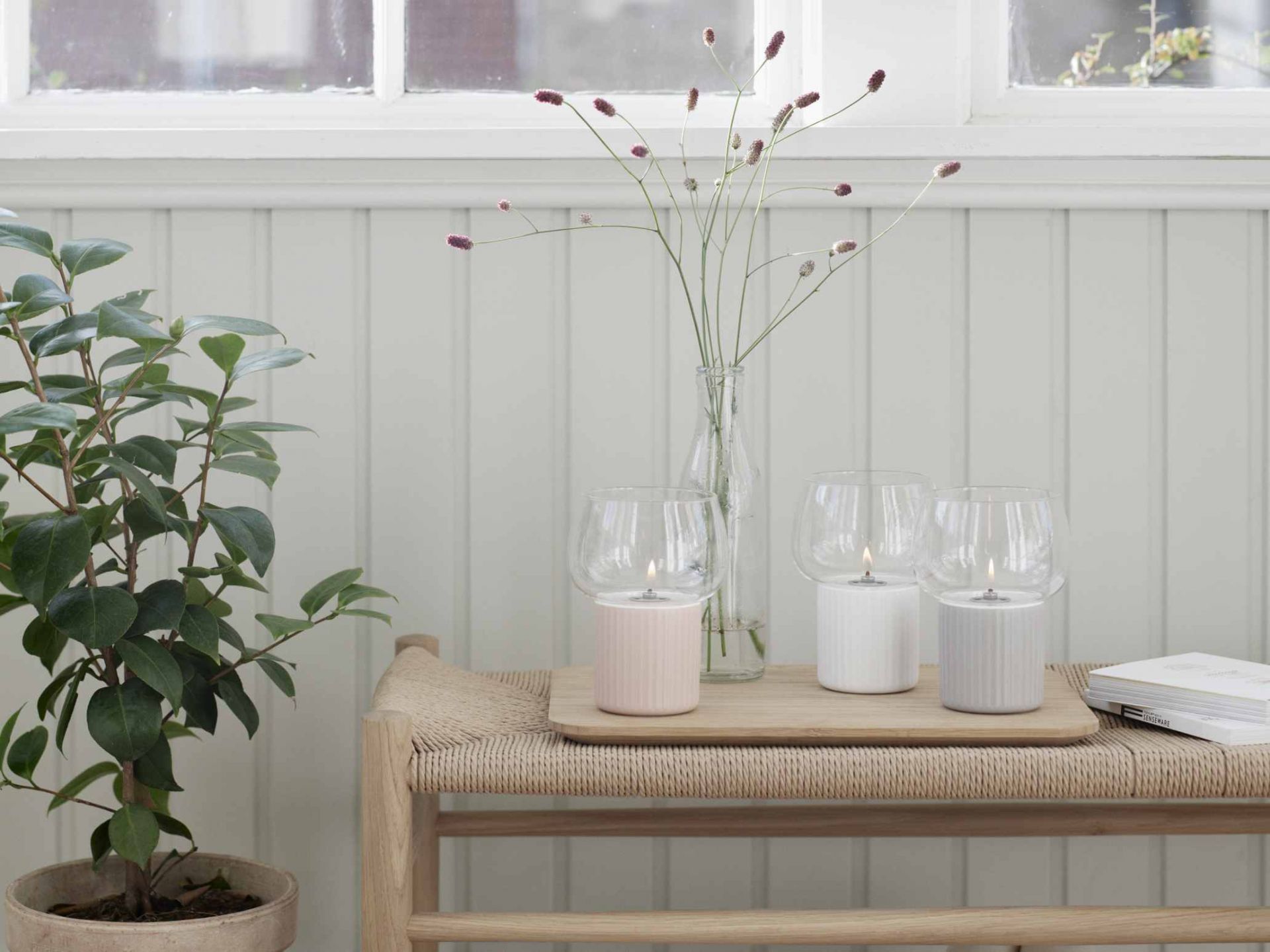 Hygge Hurricane Windlicht RIG TIG by Stelton Grau EINZELSTÜCK