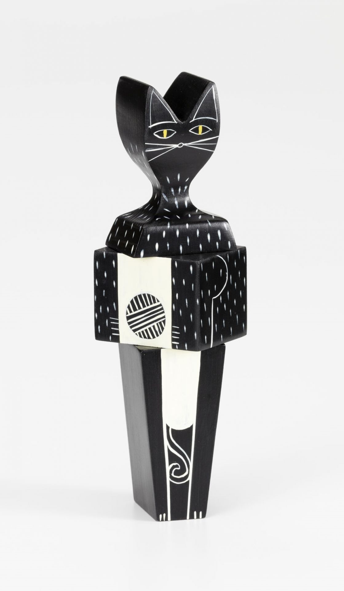Wooden Dolls Katze / Hund Holzfigur Vitra Katze klein