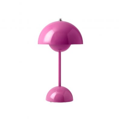 Flowerpot VP9 Portable Akkuleuchte / Tischleuchte mit USB AndTradition Tangy pink