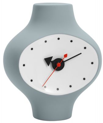 Desk Ceramic Clock Tischuhr Hellgrau-blau Vitra EINZELSTÜCK