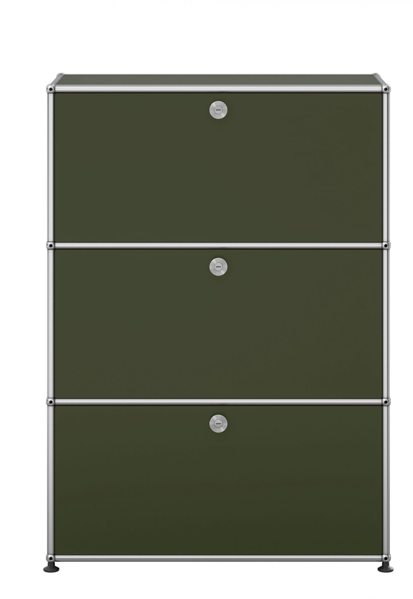 USM Haller Highboard mit drei Klapptüren Olivgrün NEU STANDARDFARBE