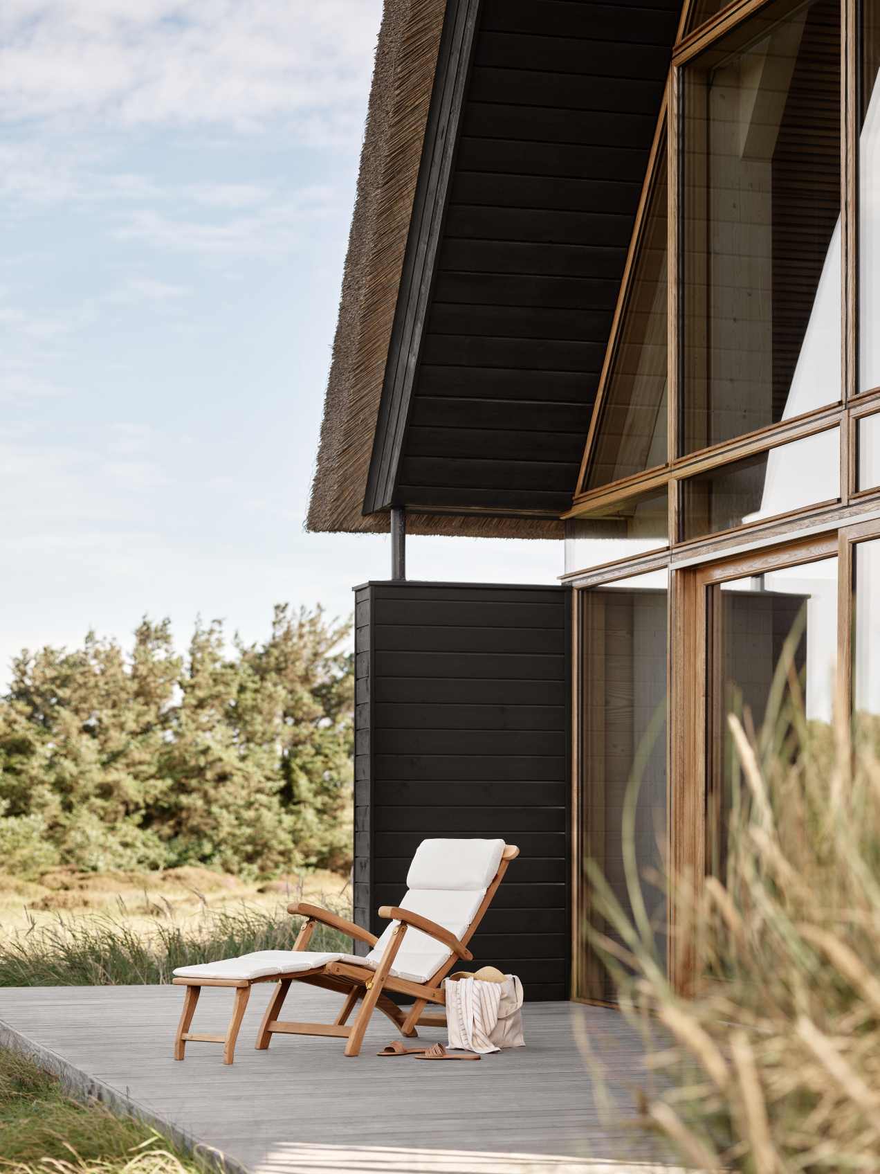Barriere Liegestuhlkissen für Steamer Deck Chair Outdoor Skagerak by Fritz Hansen