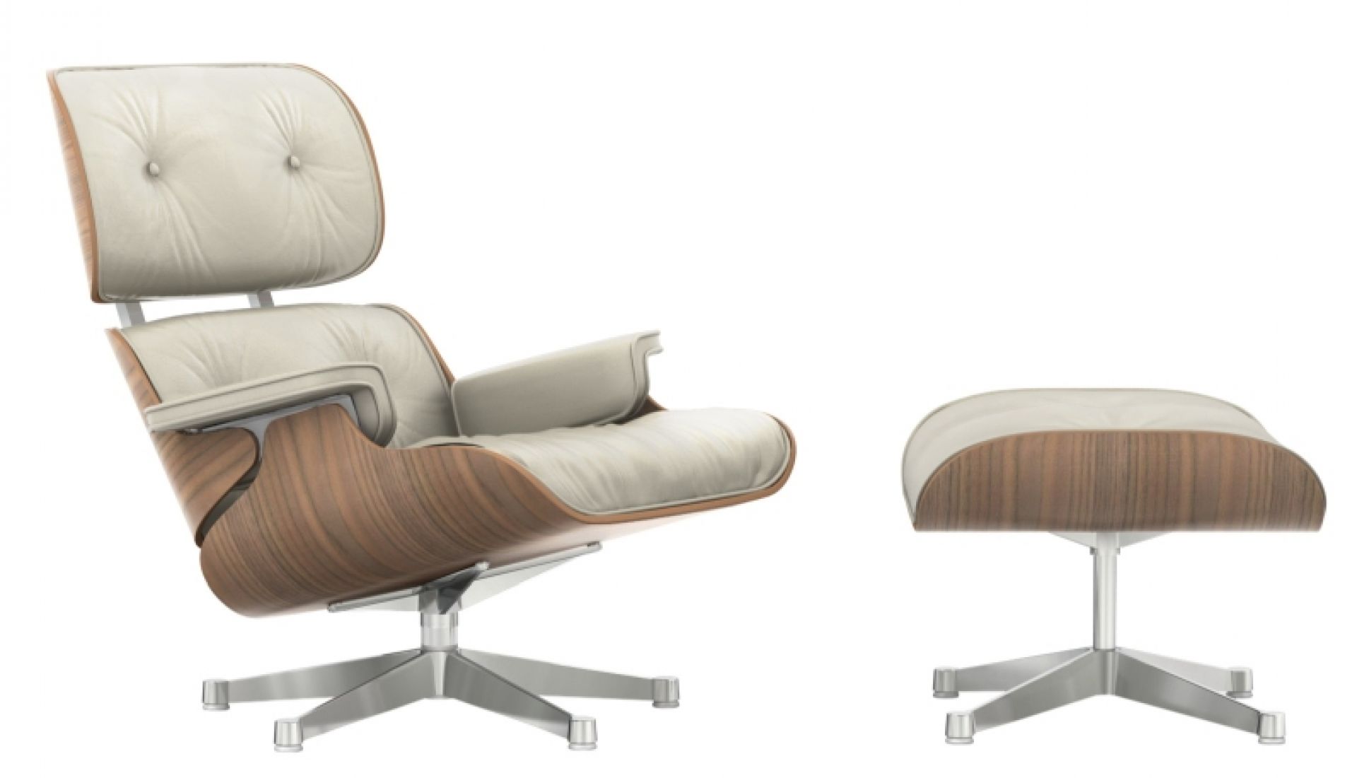 Eames Lounge Chair & Ottoman Armchair Leder Premium F / Leder Natural Vitra
