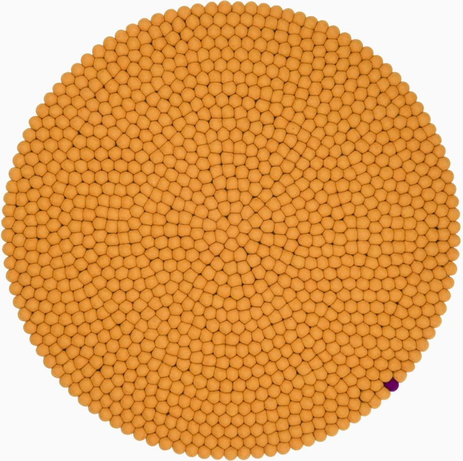 Big One Rund Filzteppich Ø 200 cm myfelt Ockergelb