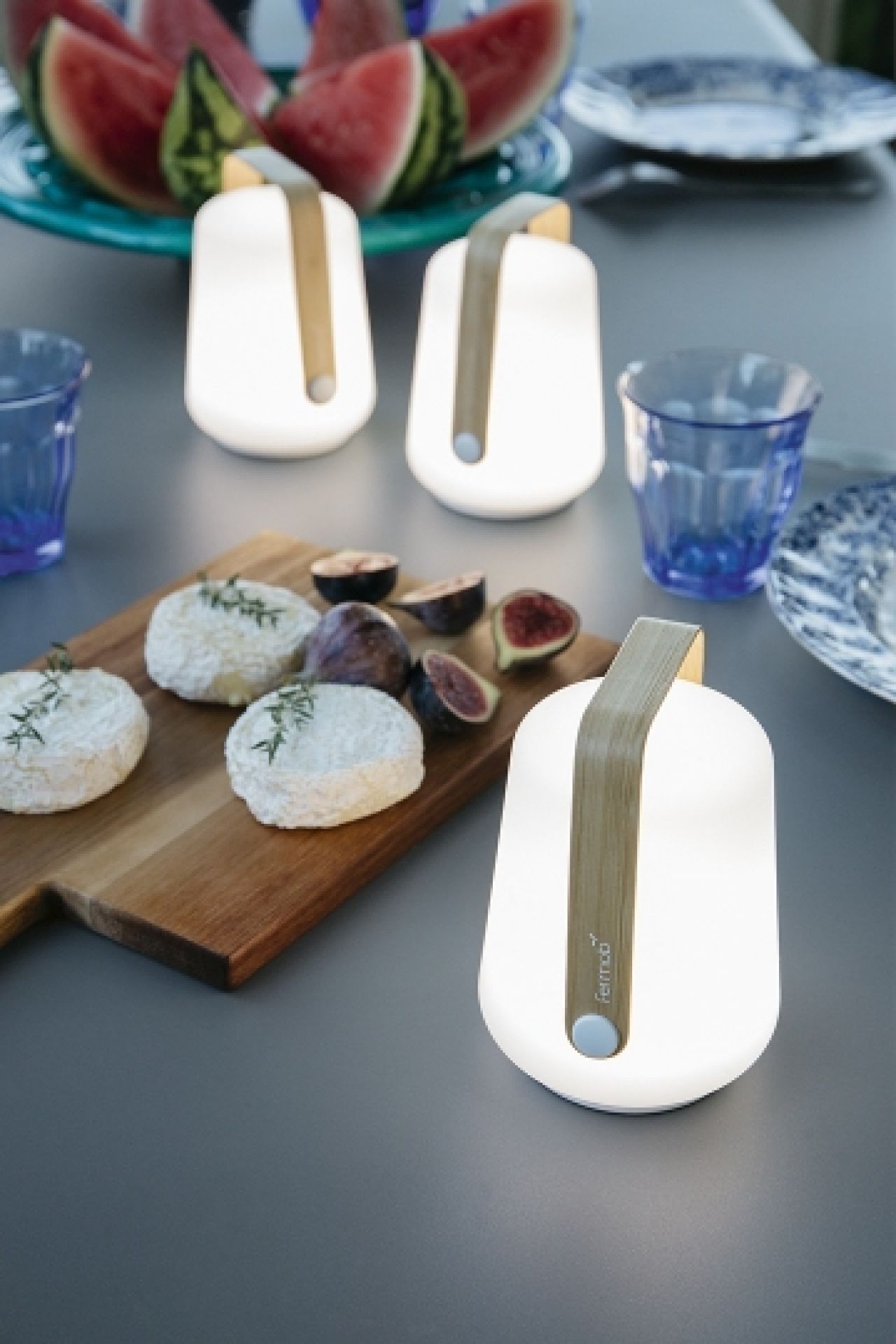 Balad Bamboo Tischleuchte H 12 cm 3-er Set  HONIG Fermob EINZELSTÜCK 