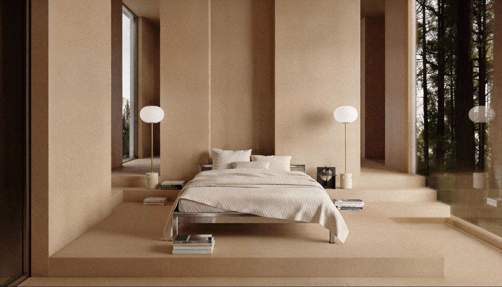 Pure Bett Edelstahl H 667 VA 140 x 200 cm Hans Hansen