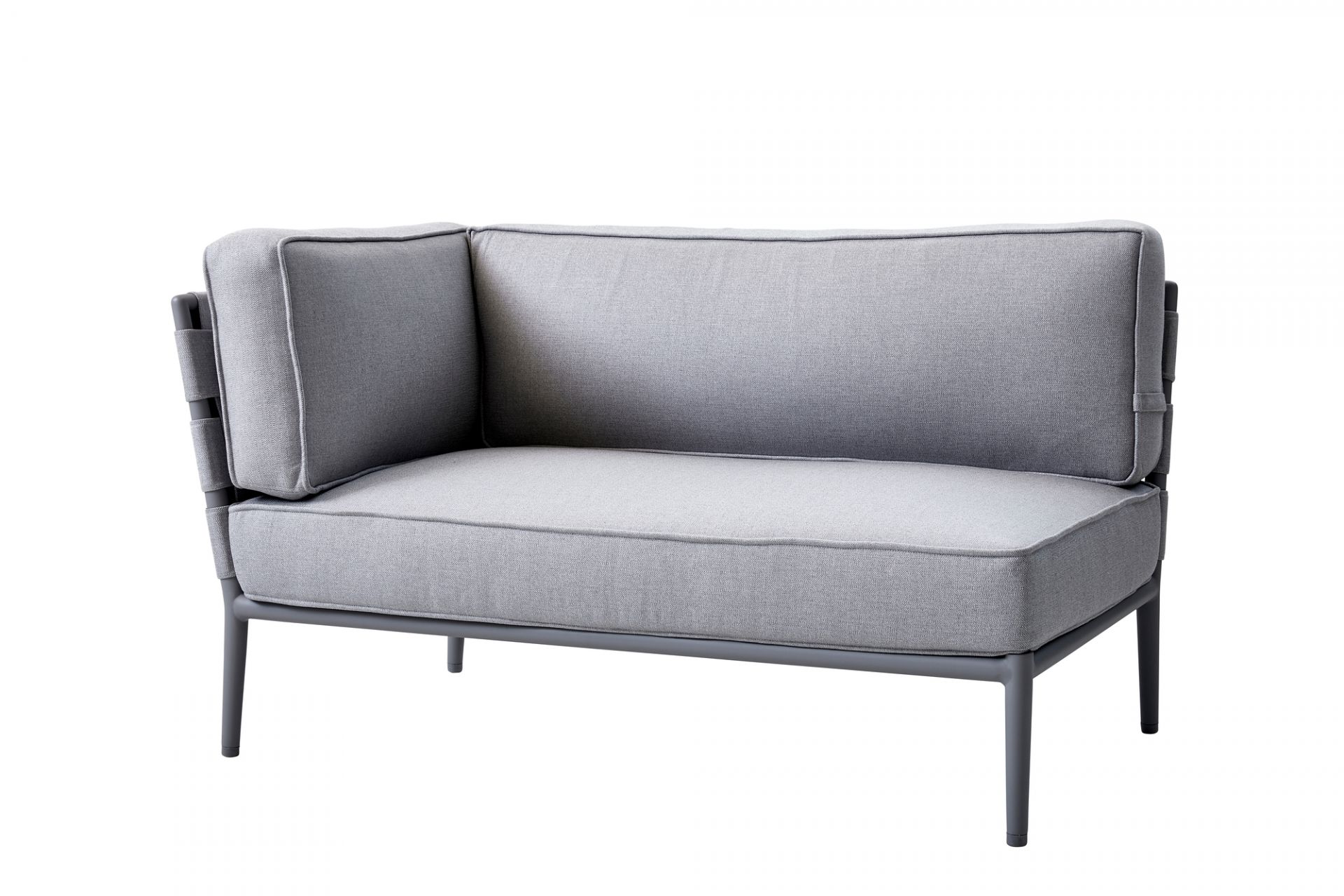 Conic AirTouch Outdoor 2-Sitzer Modulsofa rechts hellgrau Cane-Line