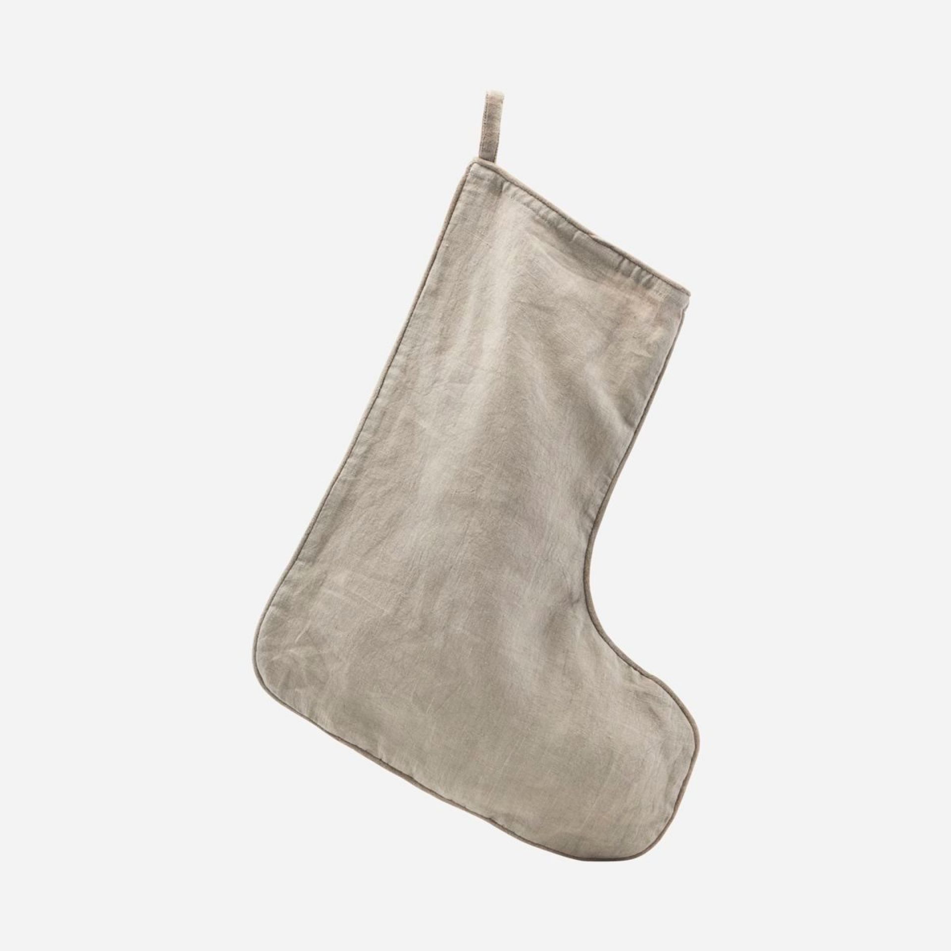 Christmas stocking Weihnachtsstrumpf grau house doctor EINZELSTÜCK