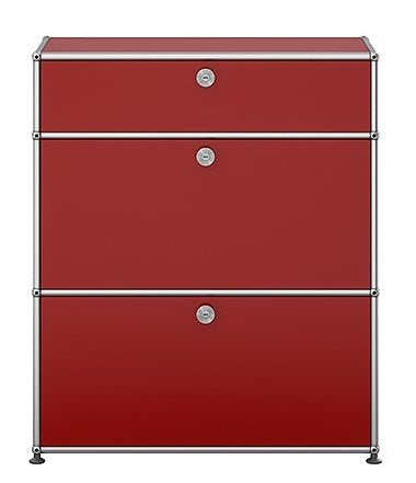 USM Haller Highboard mit 2 Klappen – QUICK SHIP - rubinrot