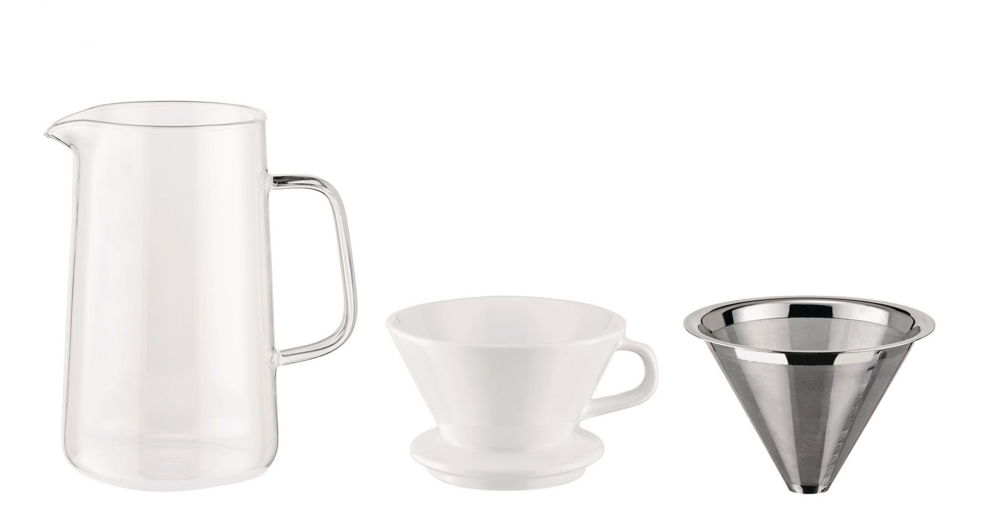 Slow Coffee Set mit Filter und Kanne Alessi 