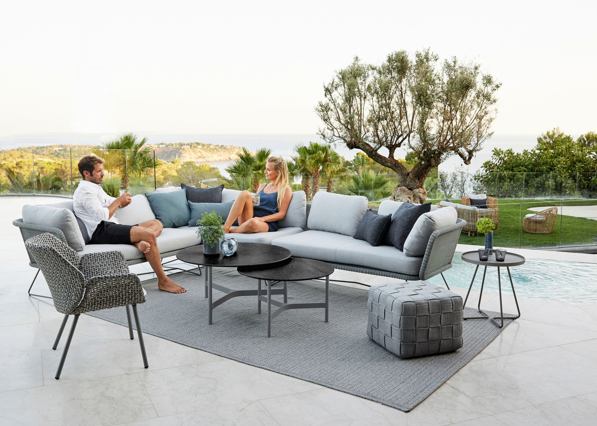 Horizon Outdoor 2-Sitzer Modulsofa Links Cane-Line