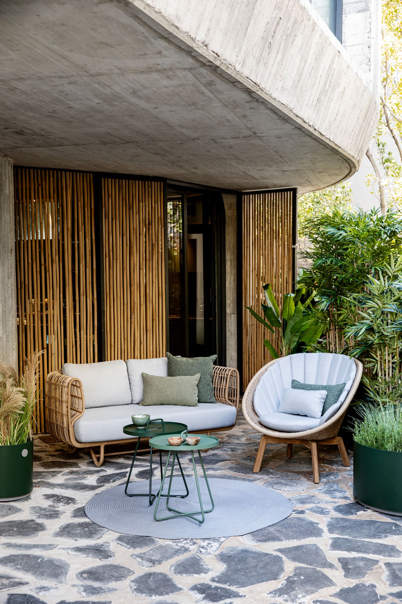 Circle Outdoor Teppich Cane-Line taupe