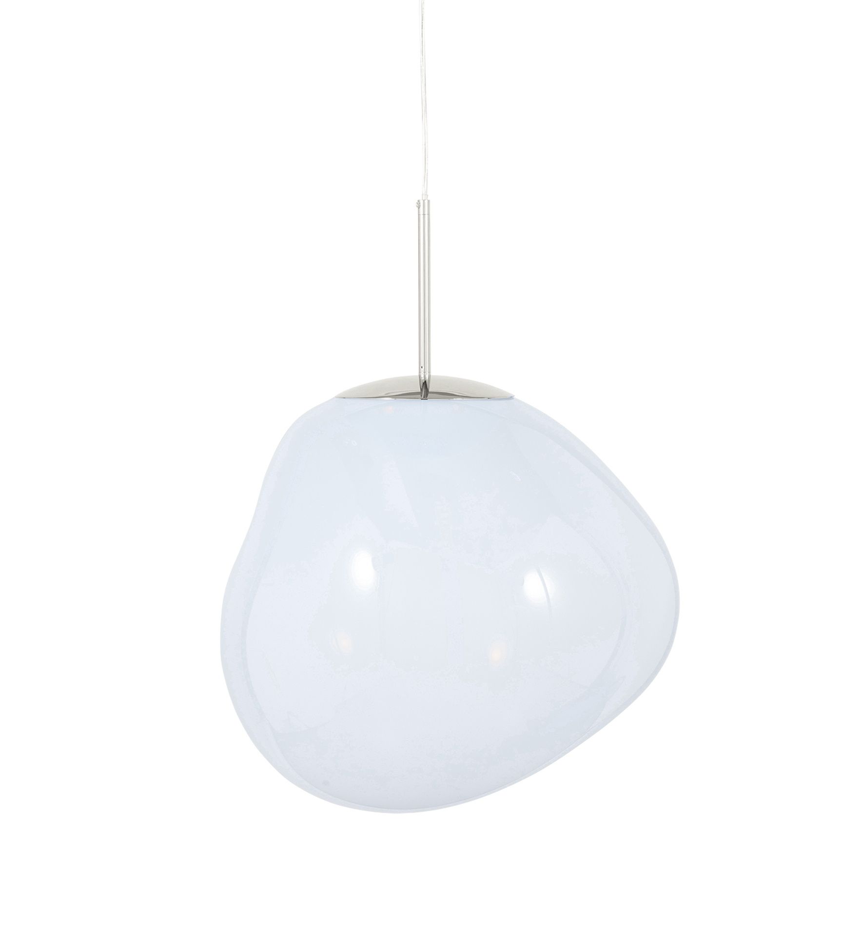 Melt LED Pendelleuchte Opal - Silber Tom Dixon