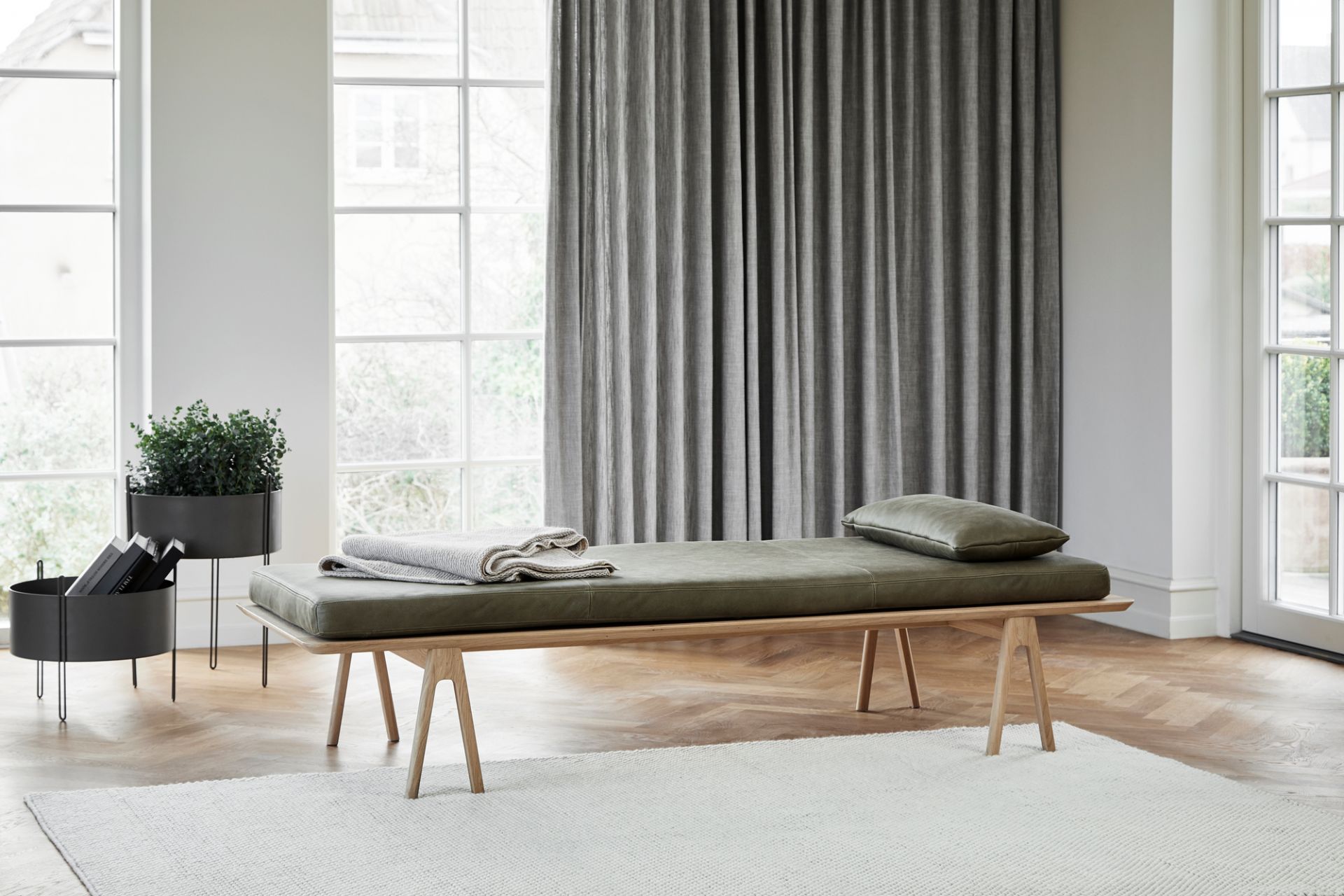 Tact Teppich T170 x B240 cm Weißgrau Woud EINZELSTÜCK