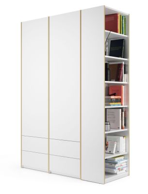 MODULAR PLUS Schrank B 154,1 cm Kombination mit Anbauregal rechts Müller Möbelwerkstätten
