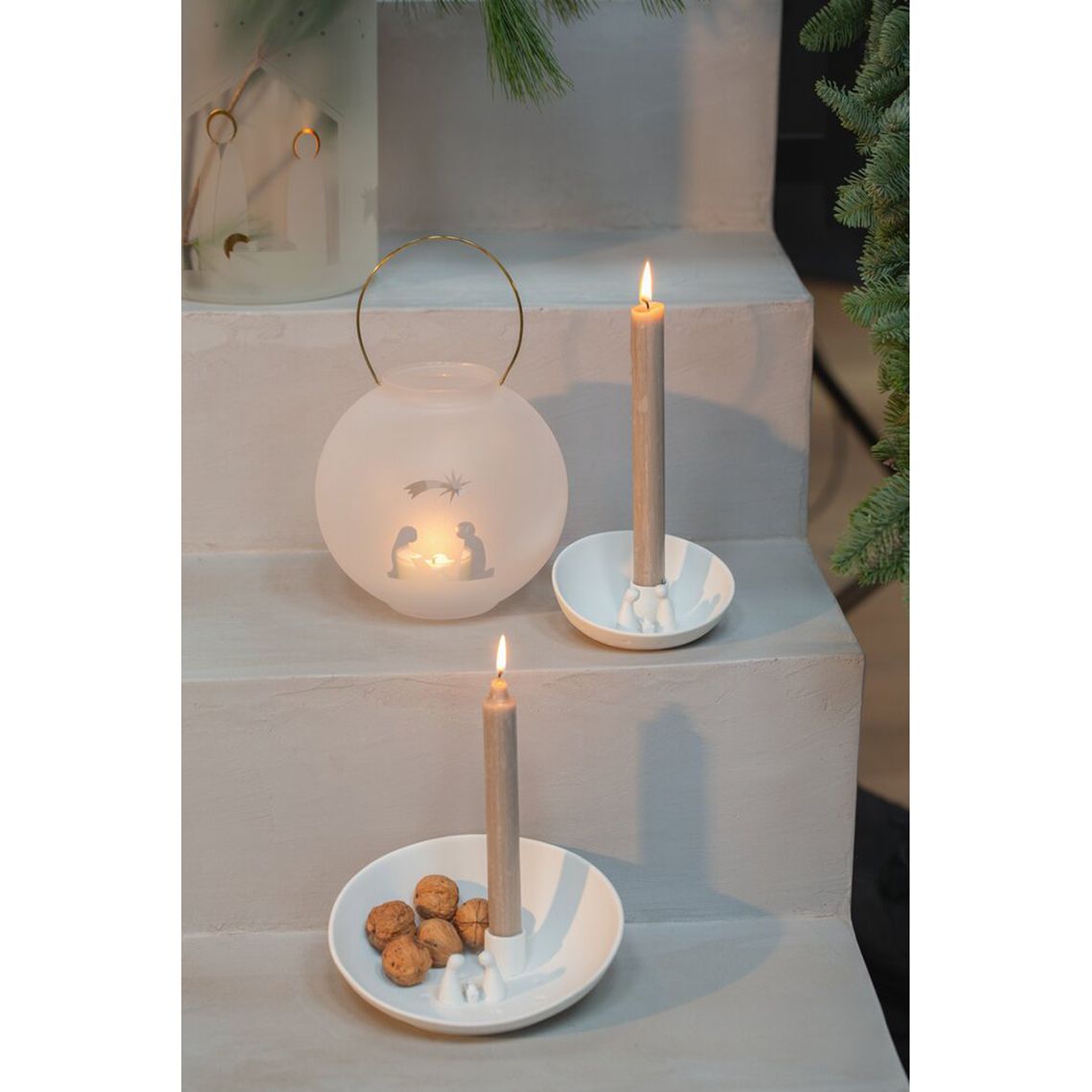 Kerzenschale Krippe groß Räder