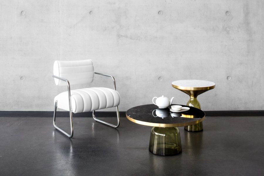 Bell Coffee Table Couchtisch Messing Olivgrün ClassiCon