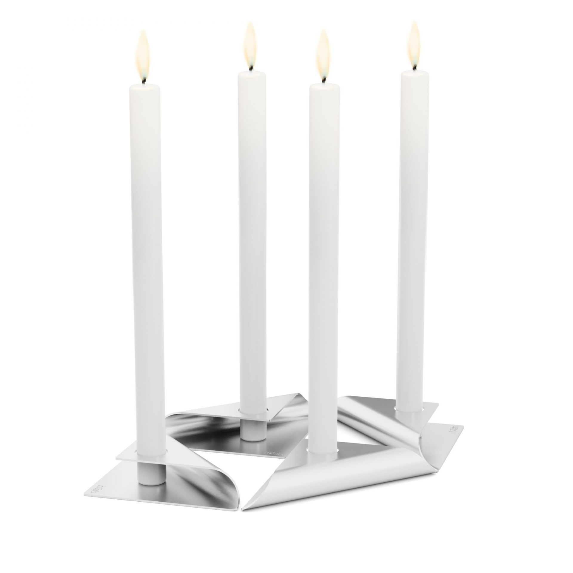 Square Candle Kerzenständer 4er Set silber Höfats EINZELSTÜCK