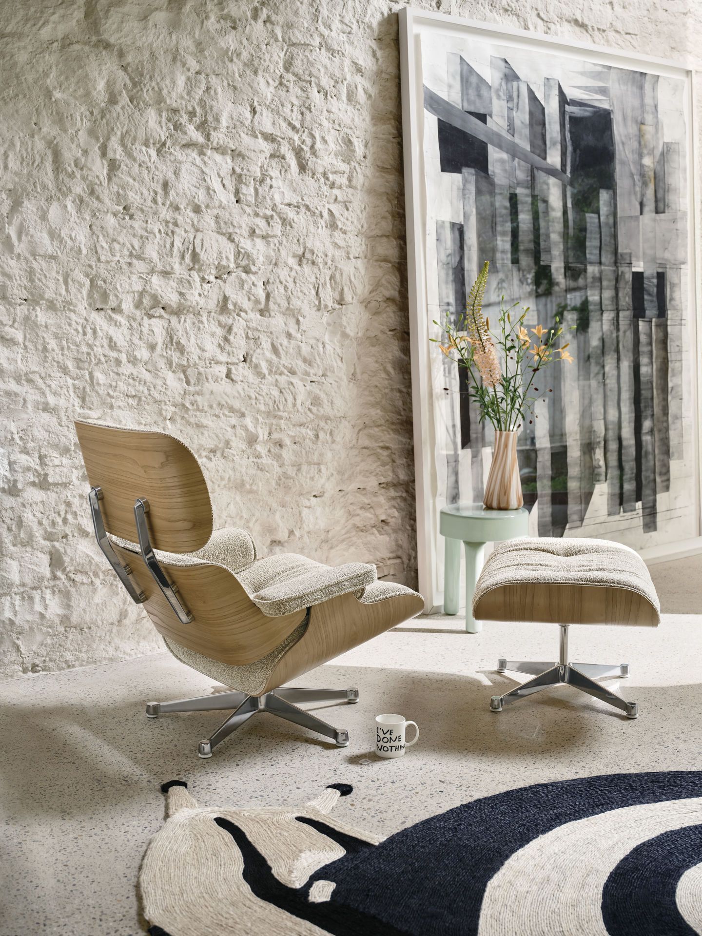 Eames Lounge Chair & Ottoman Armchair Leder Premium F / Leder Natural Vitra