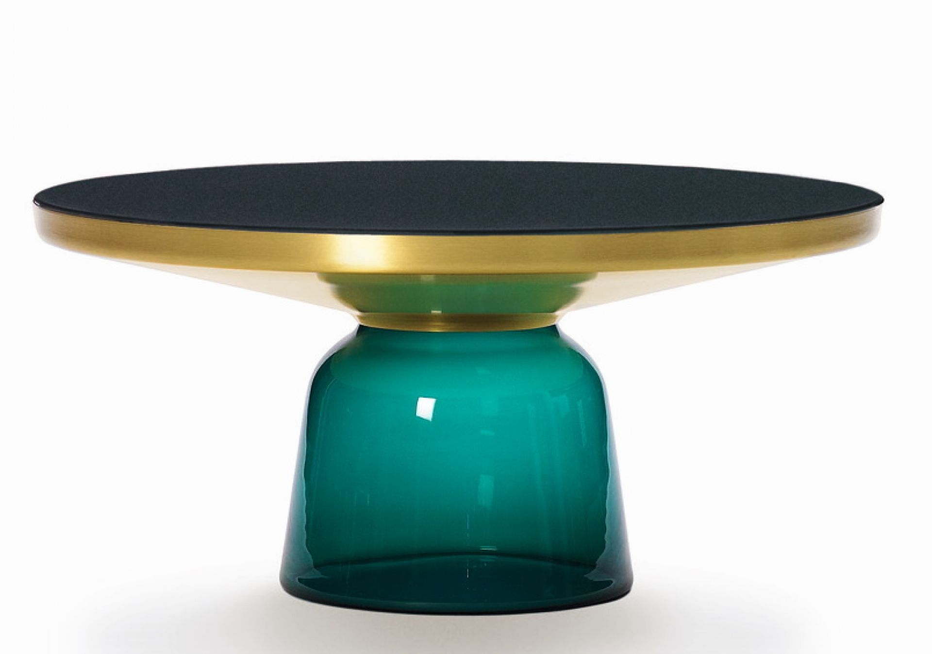 Bell Coffee Table Couchtisch Messing ClassiCon Smaragd-grün