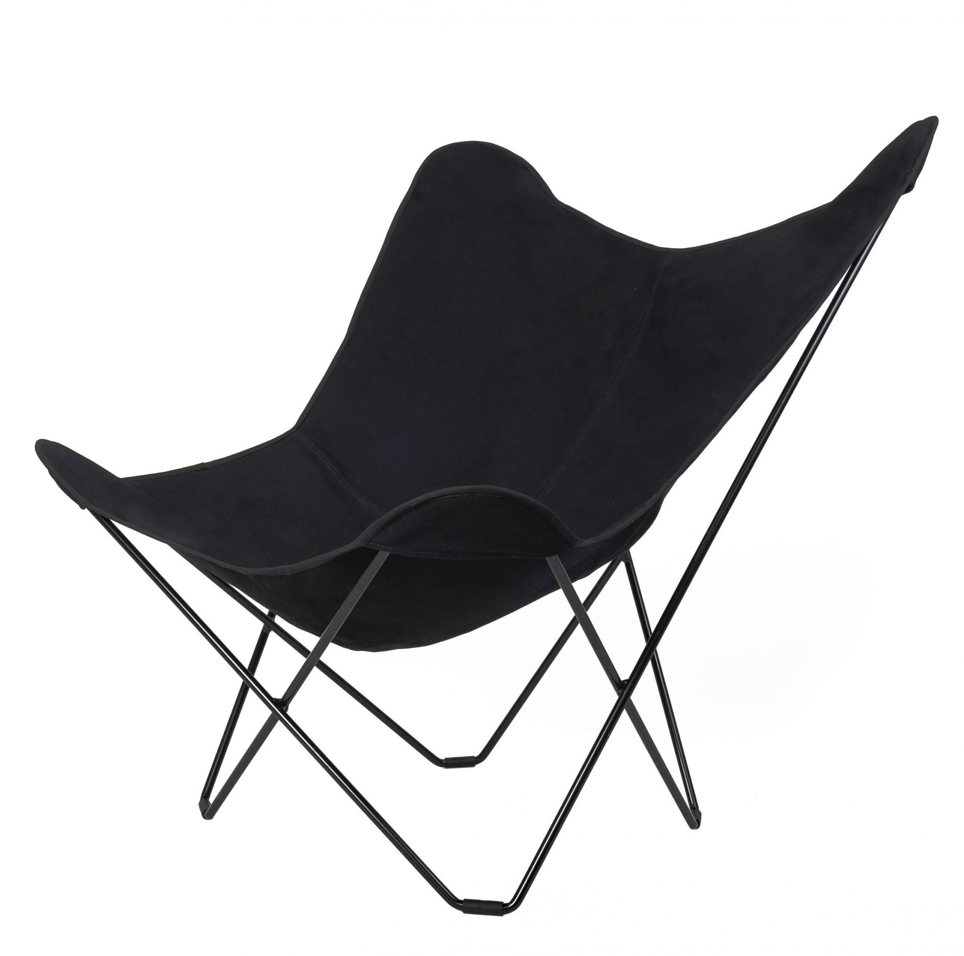 Canvas Mariposa Butterfly Chair Sessel Cuero schwarz / Schwarz