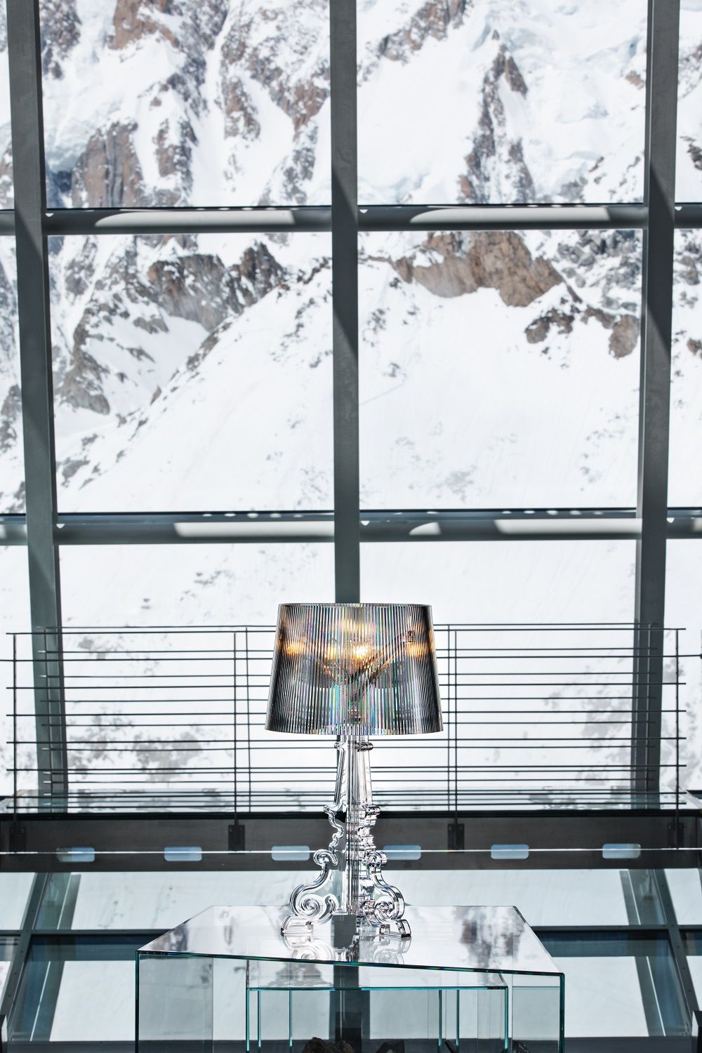 Bourgie Tischleuchte silber Kartell