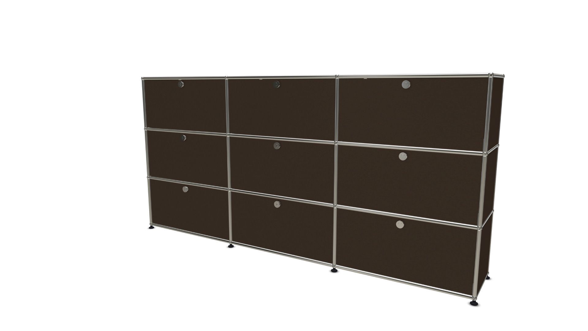 USM Haller Highboard 9 Klappen -  braun