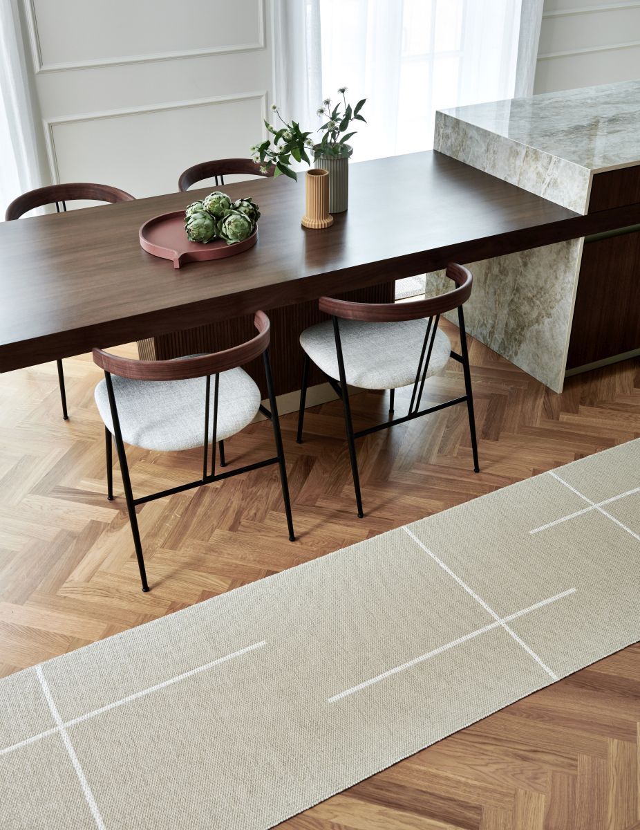 Fred Teppich 70x180cm beige Pappelina