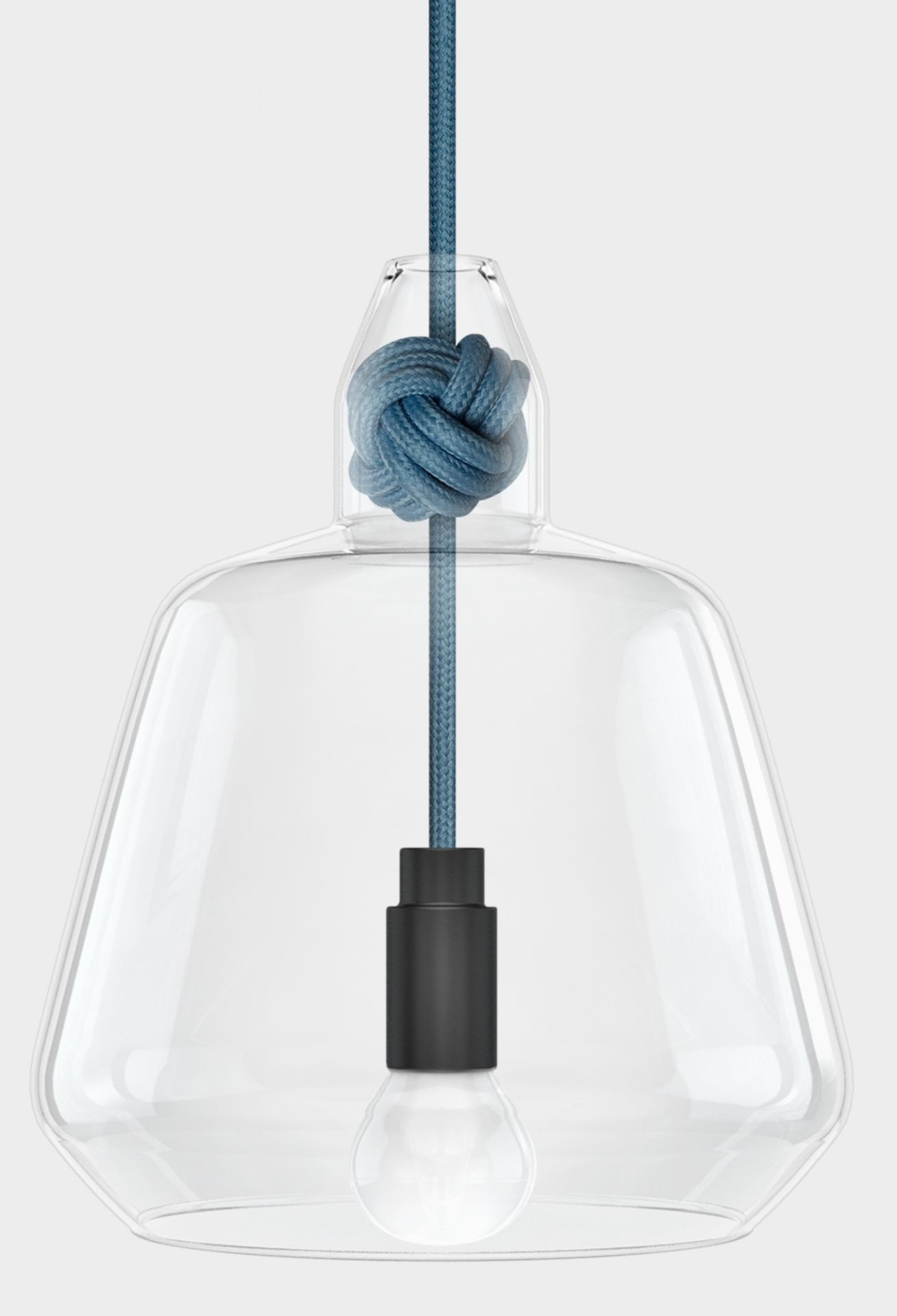 Knot lamp large Pendelleuchte Vitamin-mittelblau