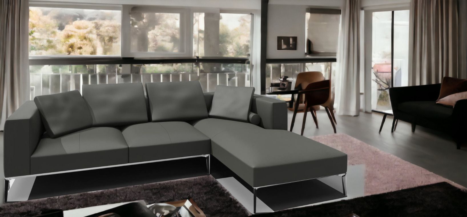 Jaan Living 3 Sitzer Sofa mit 2 Rückenkissen, 2 Komfortkissen & 2 Komfortrollen Kombi A21 Walter Knoll 