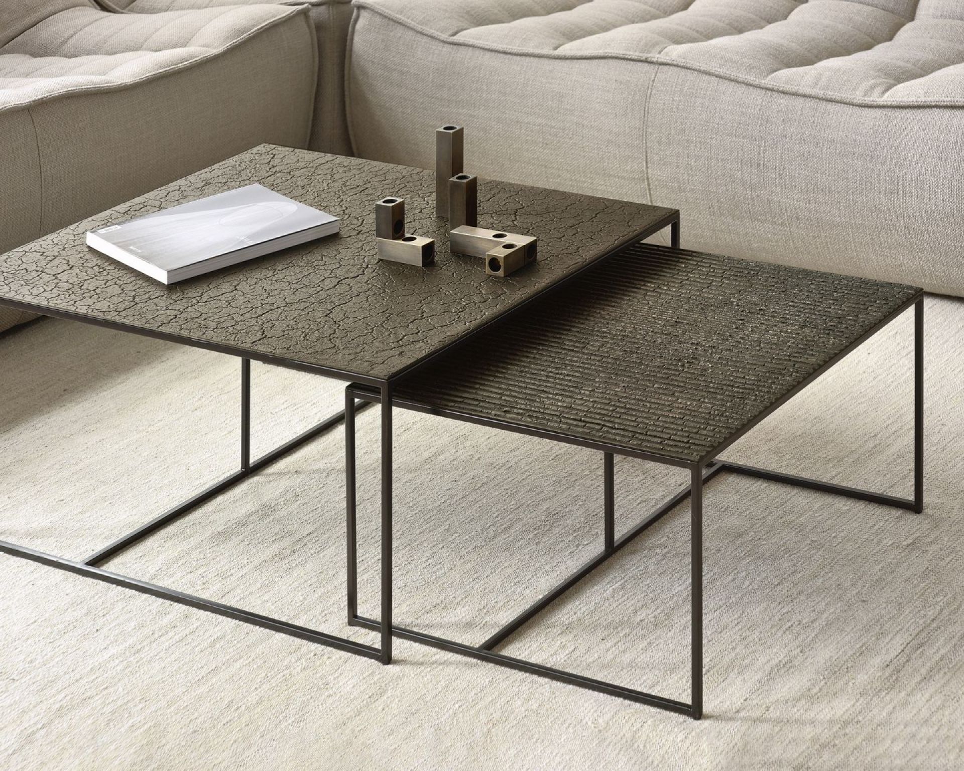 Pentagon Couchtisch 2er Set Whisky Ethnicraft