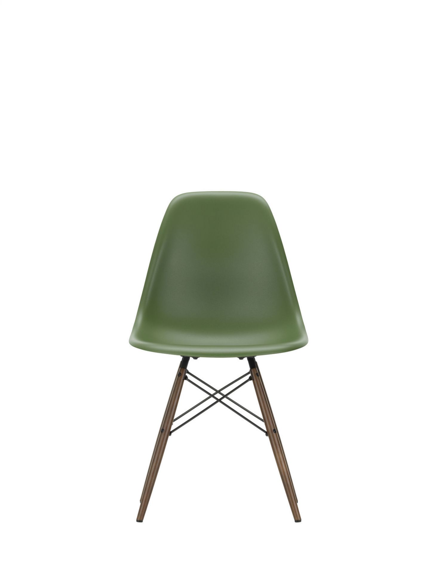 Eames Plastic Side Chair DSW Stuhl Vitra Esche honigfarben-Rostorange