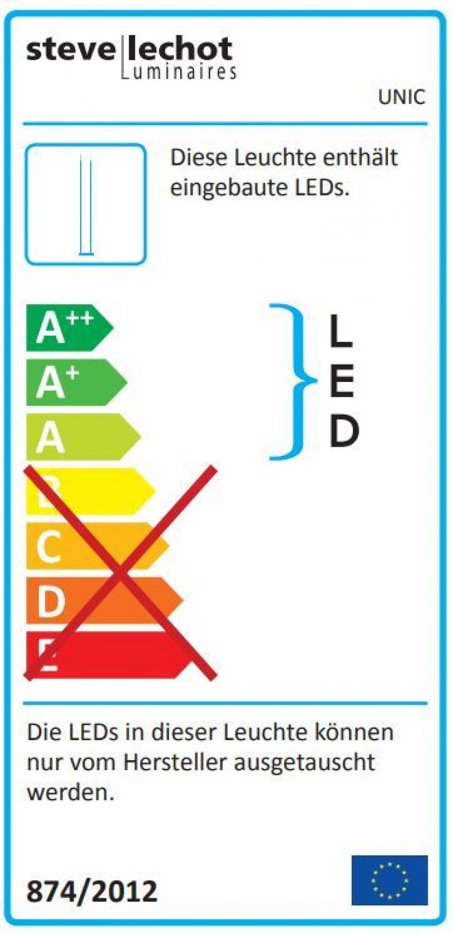 Unic LED Stehleuchte Steve Lechot Luminaires