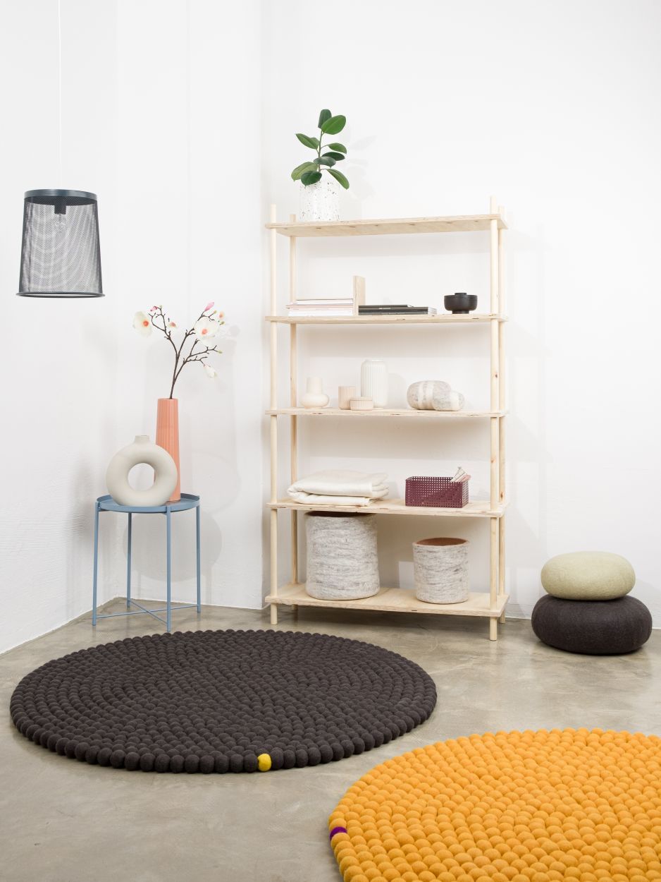 Big One Rund Filzteppich Ø 160 cm myfelt Anthrazit
