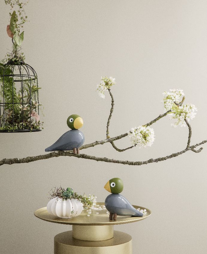 Songbirds Singvögel Holzfigur Nachtigall Kay Bojesen