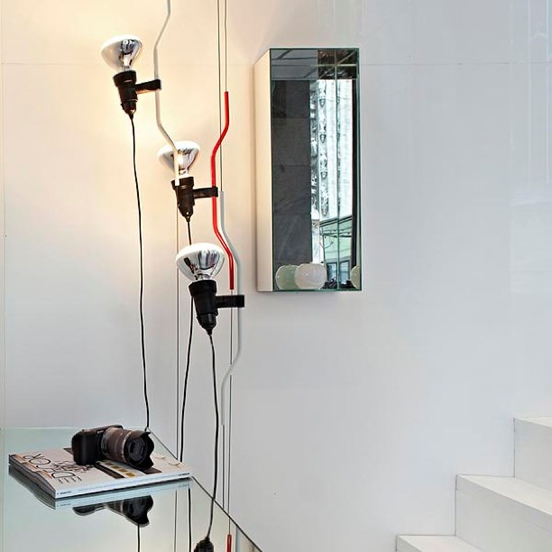 Parentesi Lamp Leuchte mit Schalter Flos Weiß