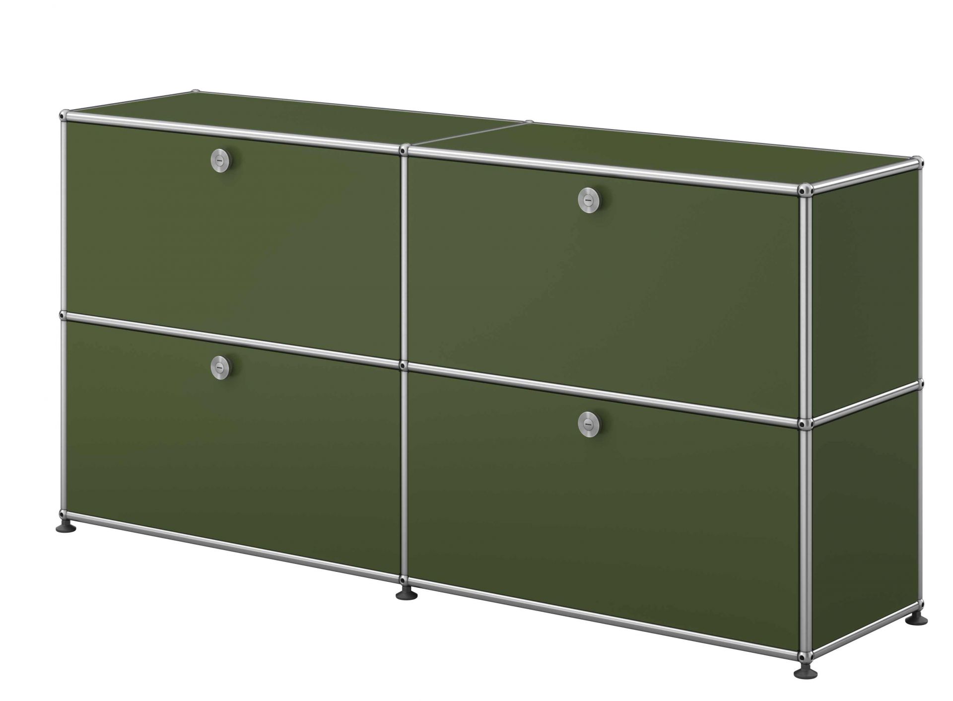 USM Haller Sideboard mit 4 Klapptüren – QUICK SHIP Olivgrün