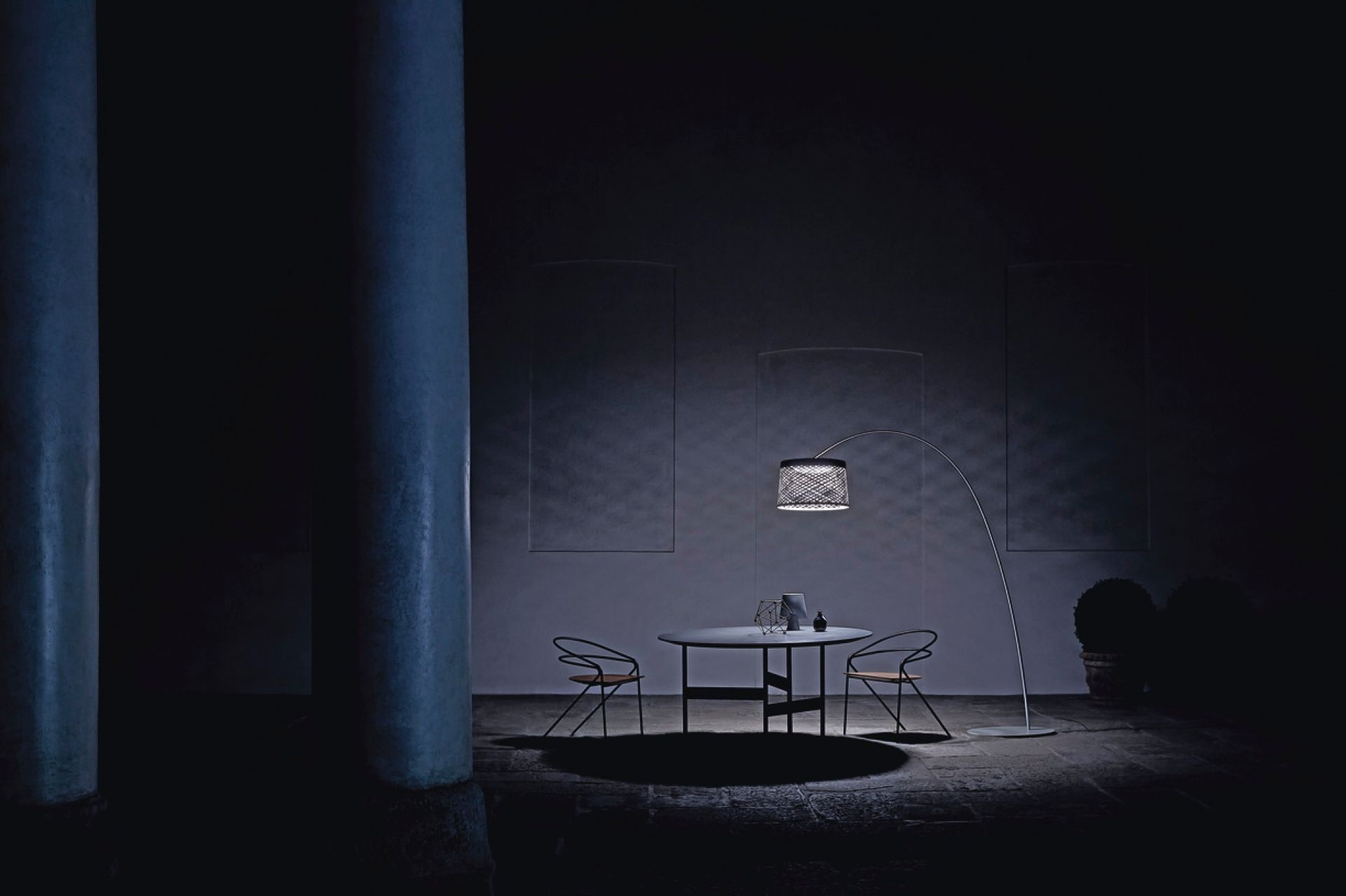 Twiggy Grid Outdoor Stehleuchte KAMINROT Foscarini EINZELSTÜCK 