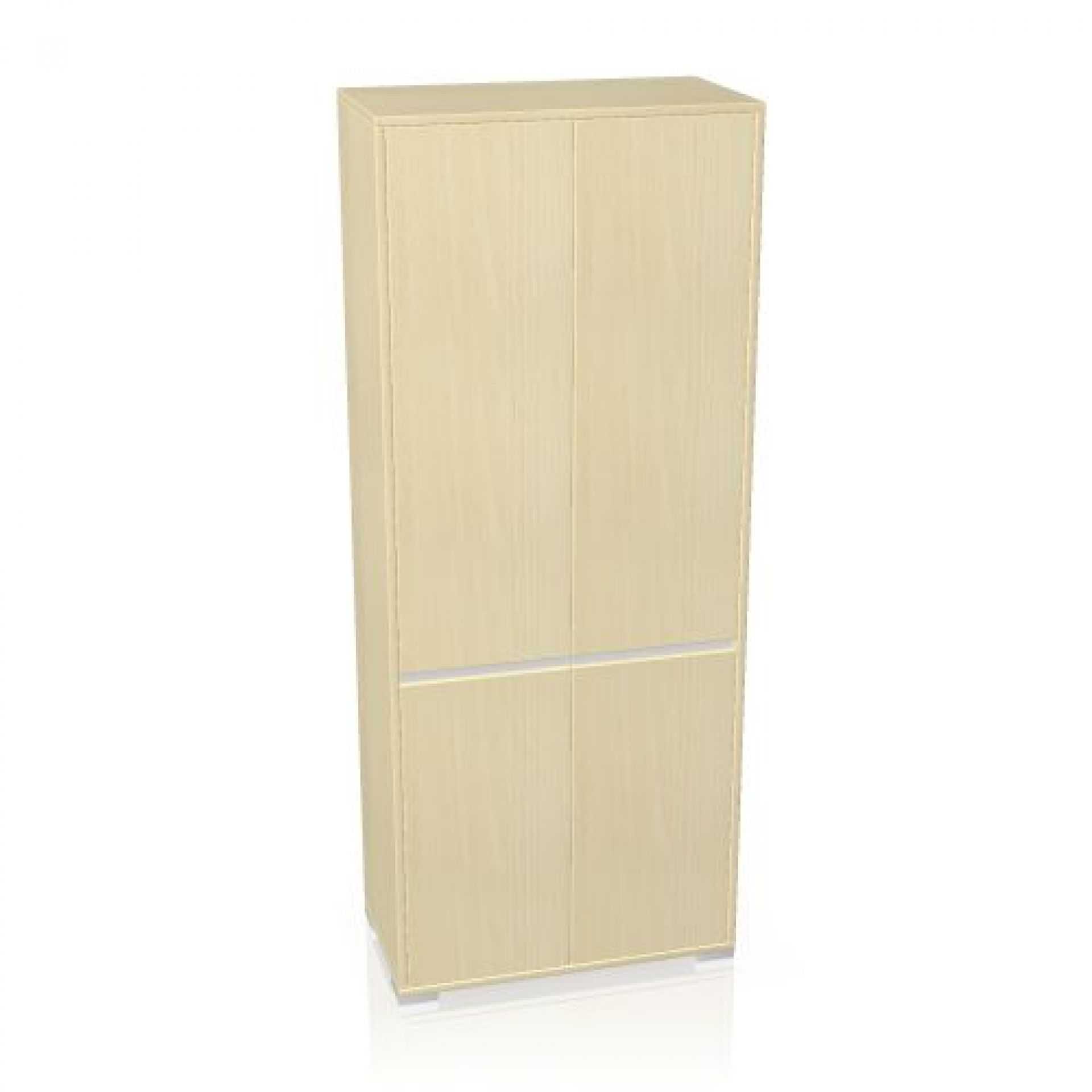 Beiger Palmberg Drehtürenschrank für Büro, 5 Ordnerhöhen, Büroschrank mit vier Türen.