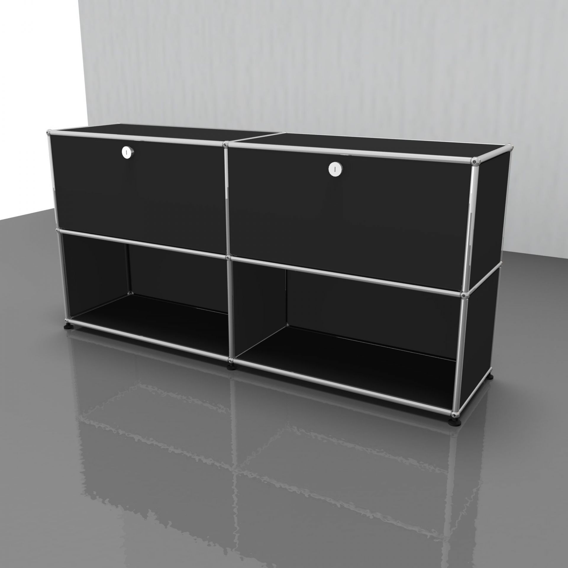 USM Haller Sideboard mit 2 Klappen anthrazitgrau