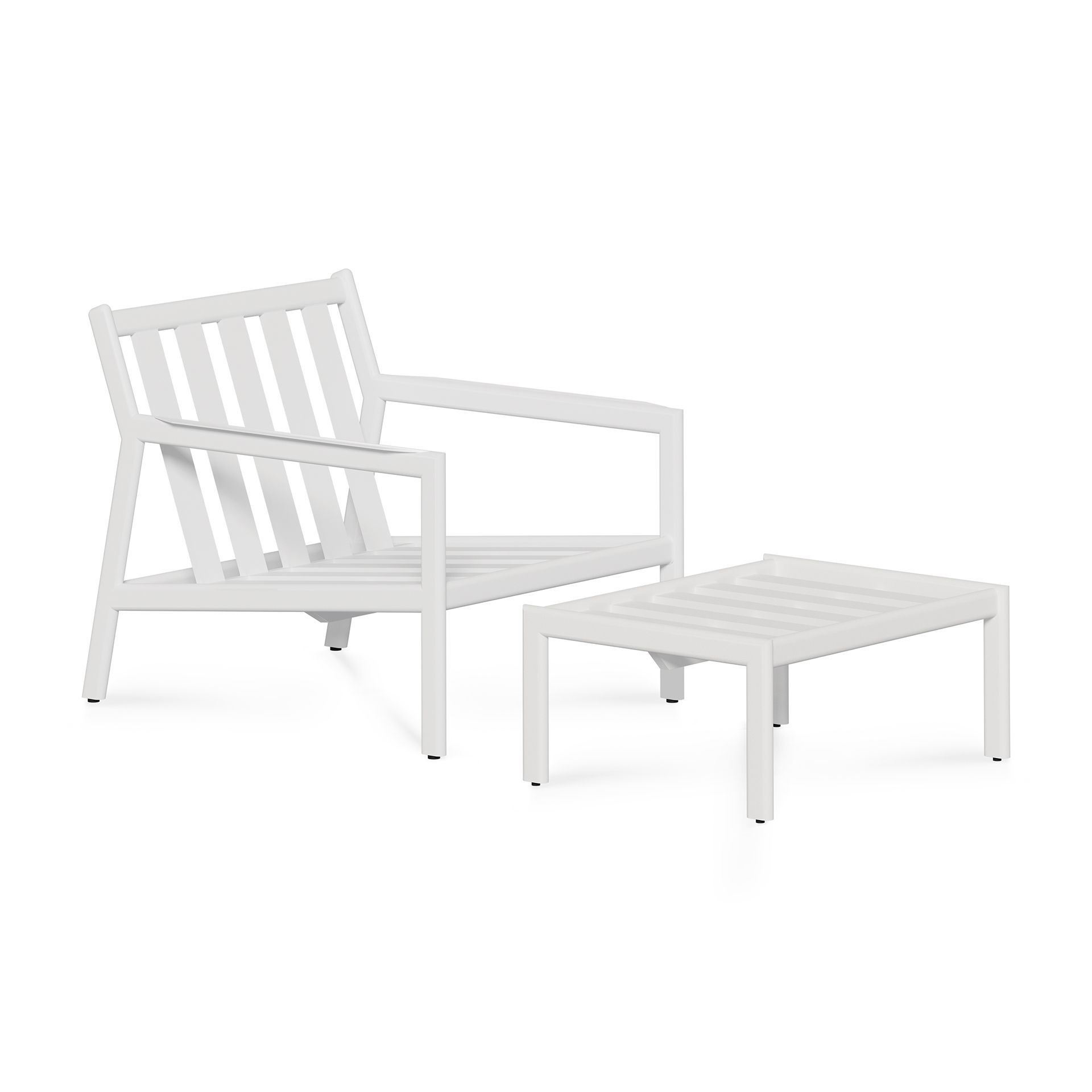 Jack Outdoor Fußhocker - Aluminium Weiß Ethnicraft