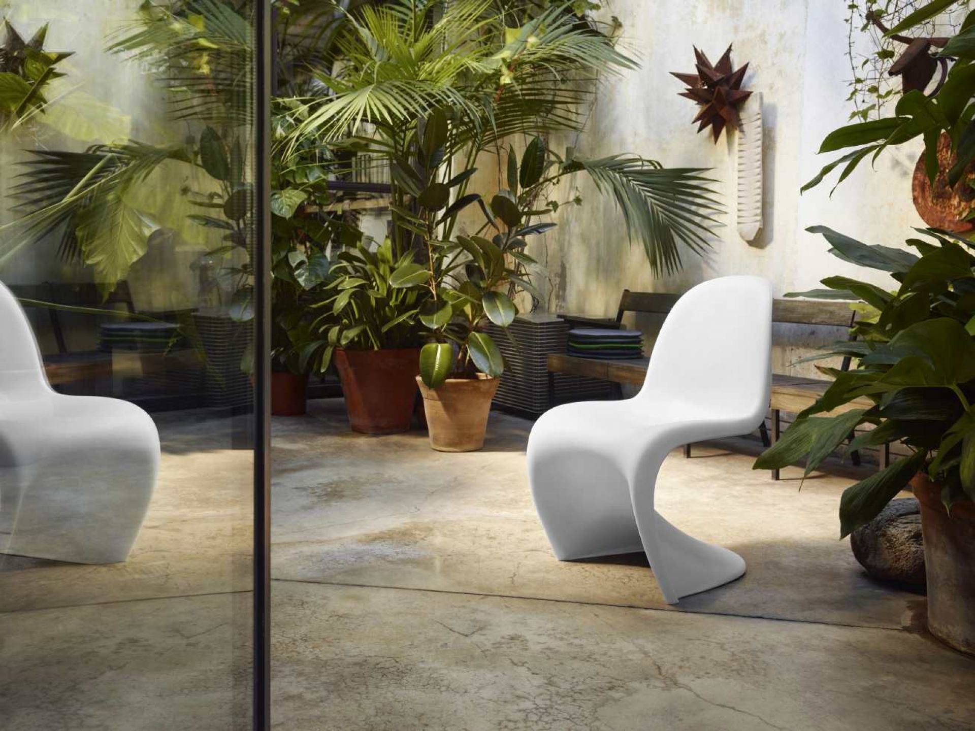 Panton Chair Kunststoff Stuhl Vitra NEUE HÖHE